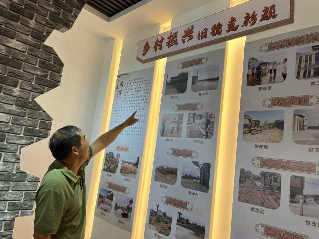 平原村書記吳振述向記者講述村子蝶變的經(jīng)過。伍思懿 攝 