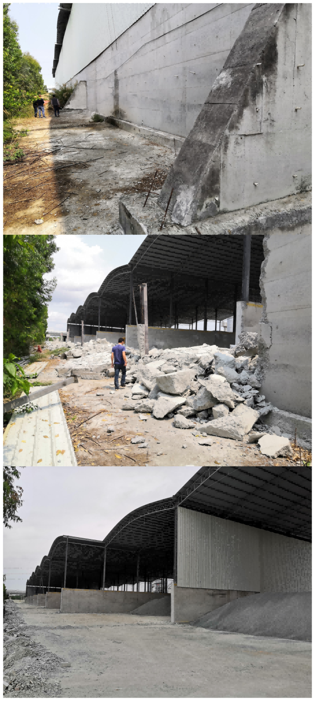 鎮(zhèn)海水涉河違章建筑整改前、整改中及整改后的照片